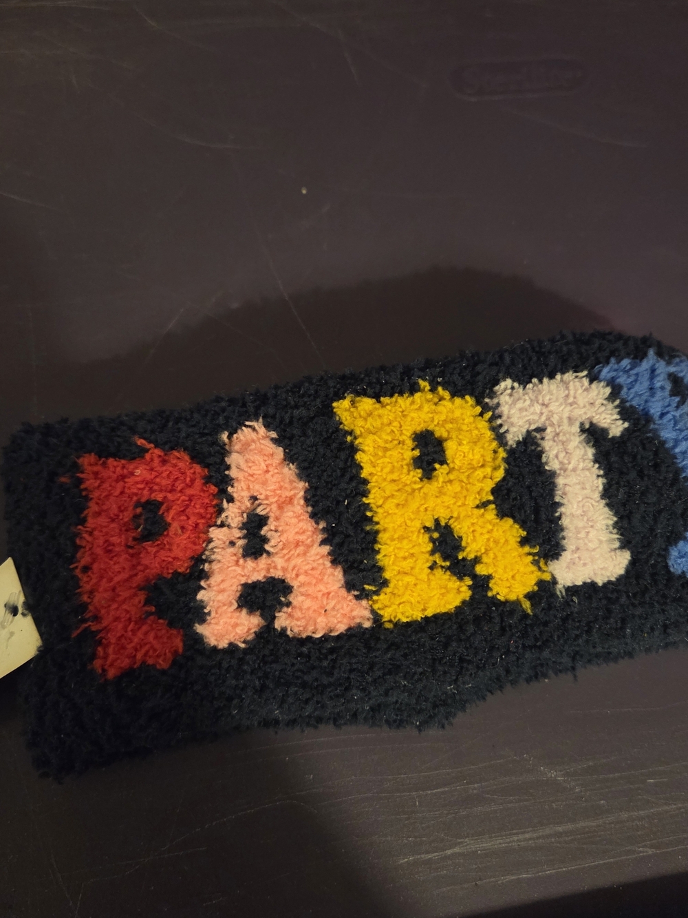 Old Navy Earwarmer with Multicolor 'PARTY' Letters NWT